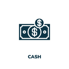 cash money icon vector sign symbol. Simple element illustration. cash money dollar icon concept symbol design. Can be used for web and mobile.