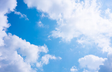 Obraz na płótnie Canvas White cloud with blue sky background.
