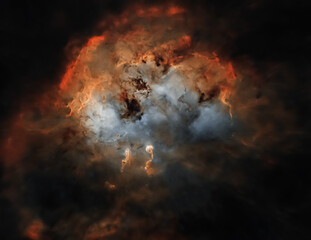 Nebulosa Girino IC 410 senza stelle
