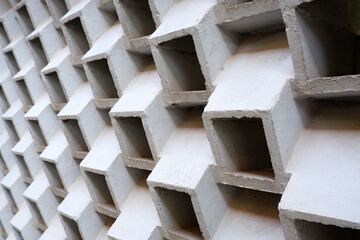 Ventilated brick walls are used in warehouses or large factories. To help ventilate air and smell outside the building