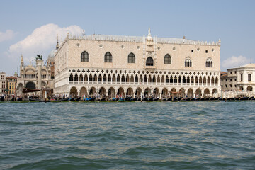Fototapeta premium The Doge's palace in Venice, Italy as seen from the lagoon.