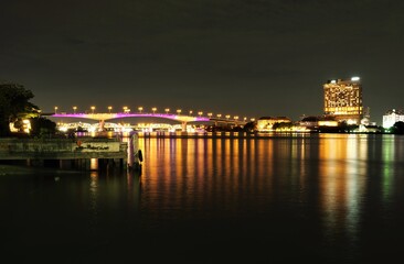 Fototapeta na wymiar Riverside bridge