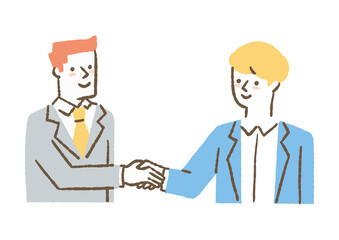 握手するビジネスマン2人
