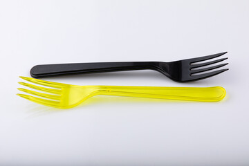 Plastic cutlery, colored fork, suitable for travel 