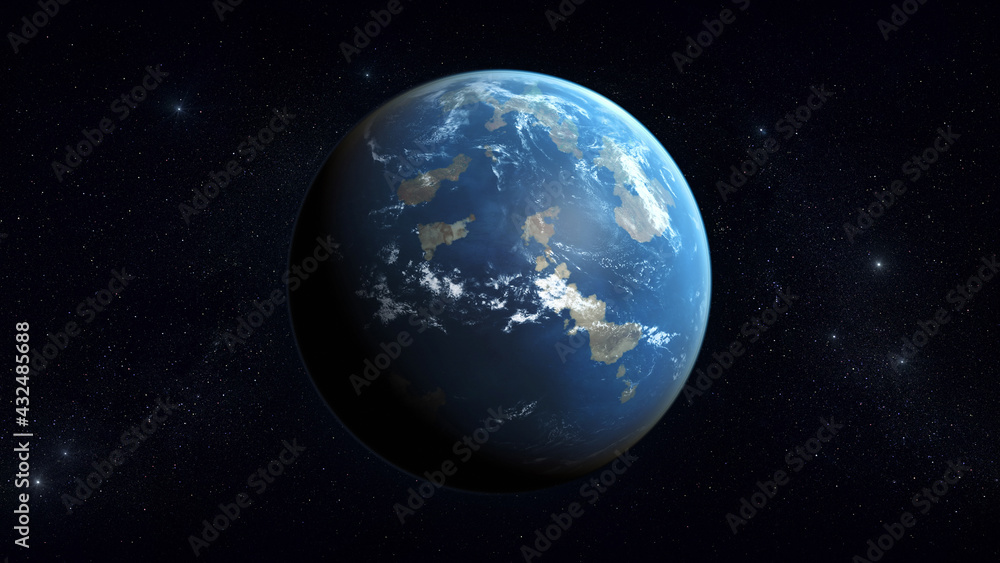 Canvas Prints earth-like planet kepler from another star system.