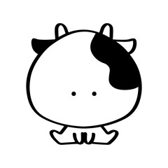 座る牛01