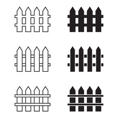 Fence Icon Vector. Simple flat symbol. Illustration pictogram