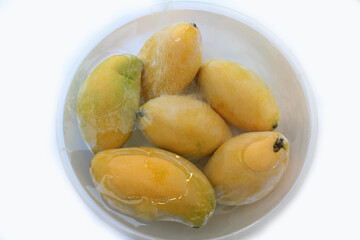 Tropical fresh yellow mangoes