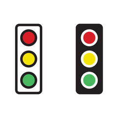 Vector image of traffic light icon