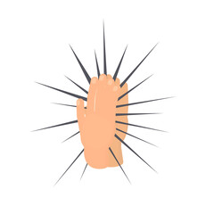 High five. Hit the hands, vector illustration