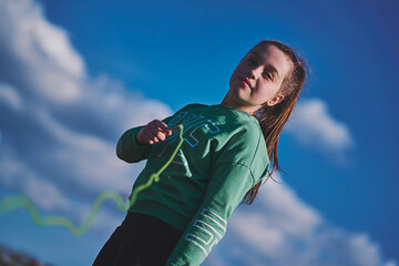 Young dancer in nature