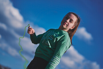 Young dancer in nature