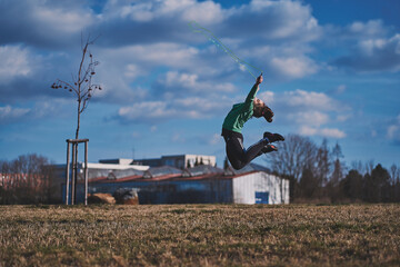 Young dancer in nature