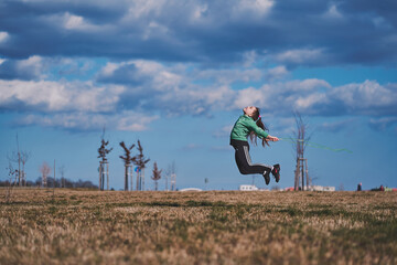 Young dancer in nature