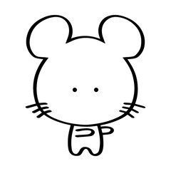 右に誘導するネズミ01