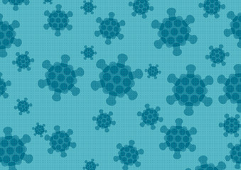 青色のウイルスの背景素材