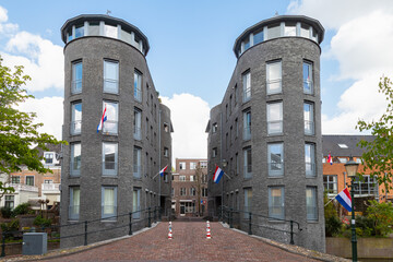 Dutch flags on houses on Liberation Day in Amersfoort on May 5.