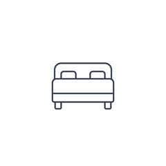 bedroom, bed line icon