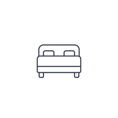 bedroom, bed line icon