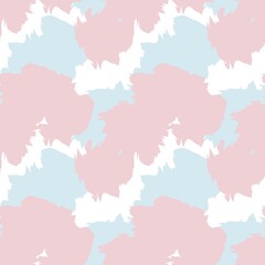 Obraz premium Pink Blue Brush Stroke Camouflage Abstract Seamless Pattern Background