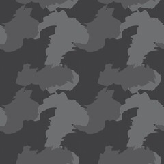 Black and White Brush Stroke Camouflage Abstract Seamless Pattern Background