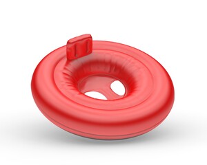 Pool trainer seats for children. 3d render illustration.