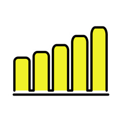 
A flat design, icon of bar graph

