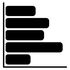 Obraz premium A glyph design, icon of horizontal chart