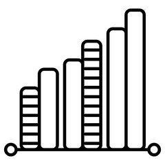 A linear design, icon of column graph
