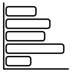 Obraz premium A linear design, icon of horizontal chart