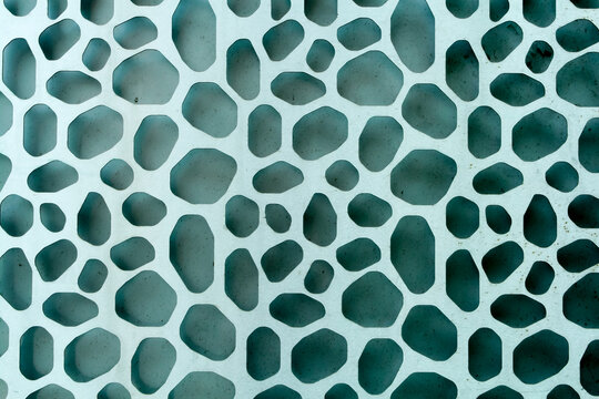 Abstract background pattern of water bubbles in iron