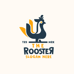 Abstract Rooster Logo Design Vector Template