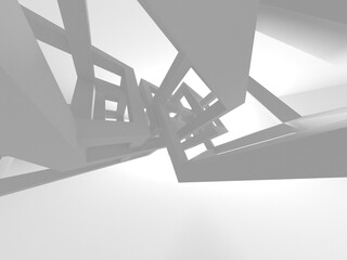 Illuminated corridor interior design. Empty Room Interior Background