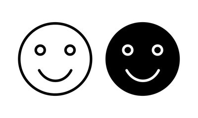 smile icon, smile emoticon vector