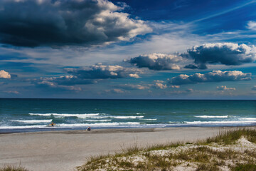 Sea Ranch beach in Indialantic Florida on a spring day