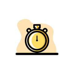 Deadline Stopwatch Icon Conceptual Vector Illustration Design