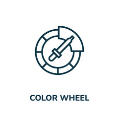 color wheel icon vector sign symbol. Simple element illustration. color wheel icon concept symbol design. Can be used for web and mobile.