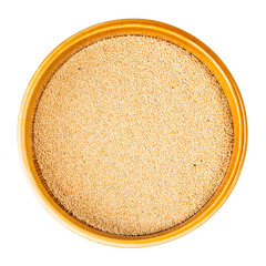 top view of amaranth grain in round bowl cutout