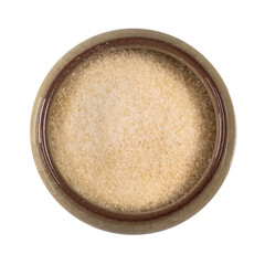 crystalline beef gelatine in round bowl cutout