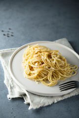 Traditional; Italian cacio e pepe pasta