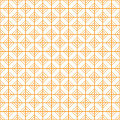 Abstract seamless pattern made with lines and shapes, orange color with white background, design for wallpaper, background fills, card, banners