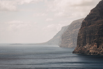 Fototapeta na wymiar cliffs at the Los Gigantes coast in the southern region of the island of Tenerife