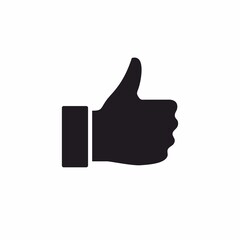 Thumb up icon. Like and Dislike buttons for rating on the web and mobile devices. Raster pictogram for selection, black and white colors.