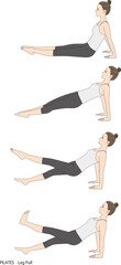Pilates sequence, leg pull