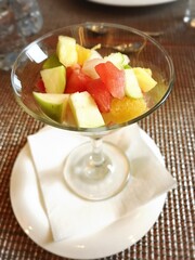 fruit salad on a plate