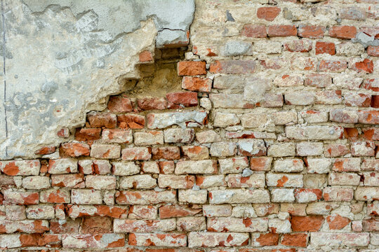 Vecchio muro di mattoni - Elemento di decoro