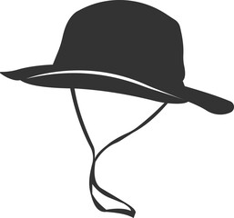 The icon of the fashionable beach hat. Vector image.