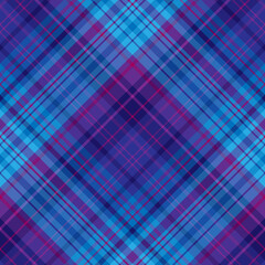 Seamless pattern in great blue and purple colors for plaid, fabric, textile, clothes, tablecloth and other things. Vector image. 2