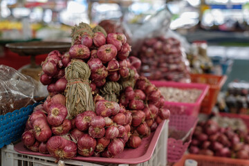 Seasonal vegetables sold in fresh markets in northern Thailand.