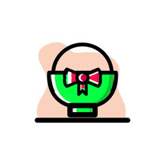 Bowl Conceptual Vector Icon Illustration Design